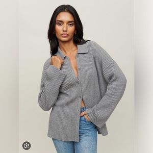 Reformation Fantino cardigan Grey M